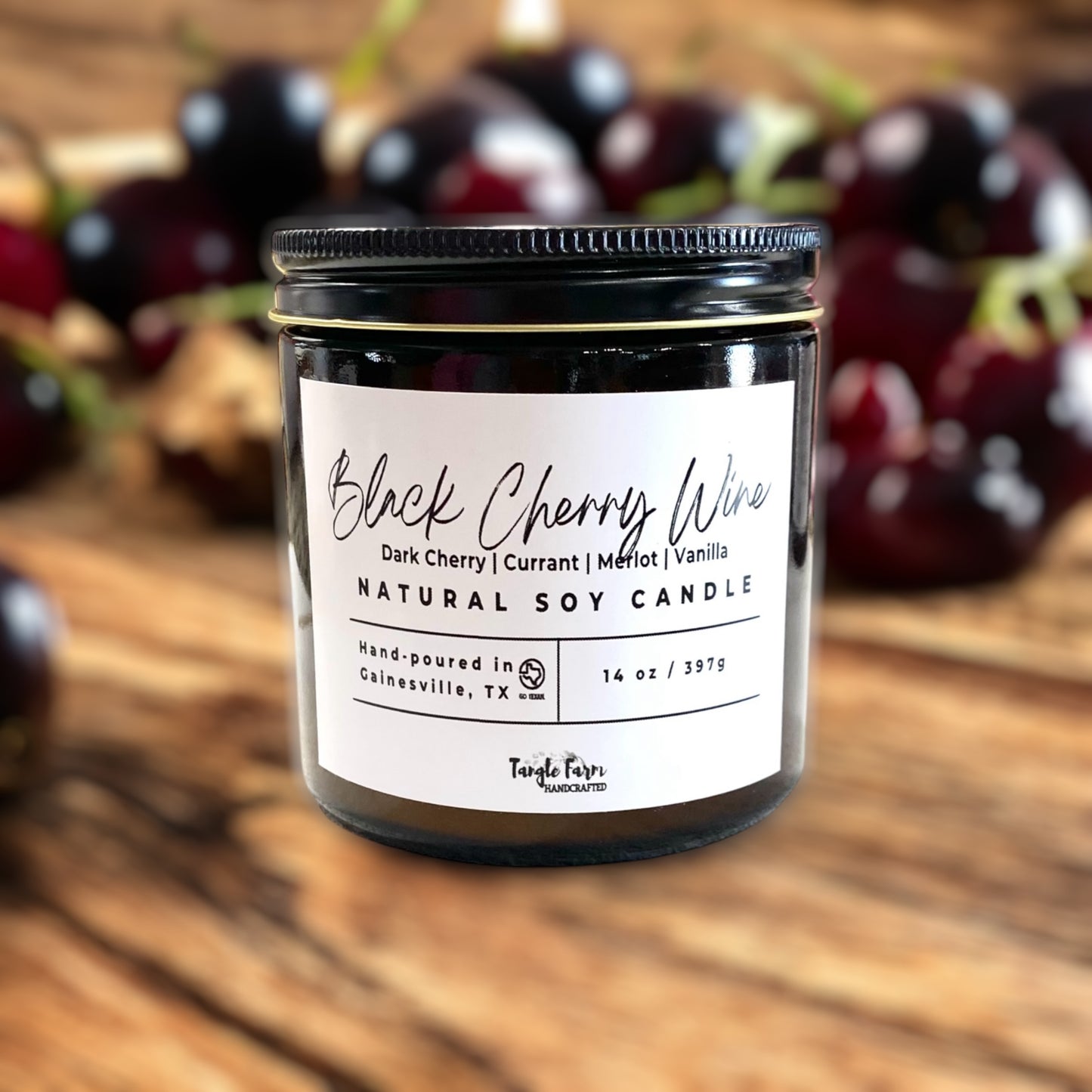 Black Cherry Wine 14oz Soy candle