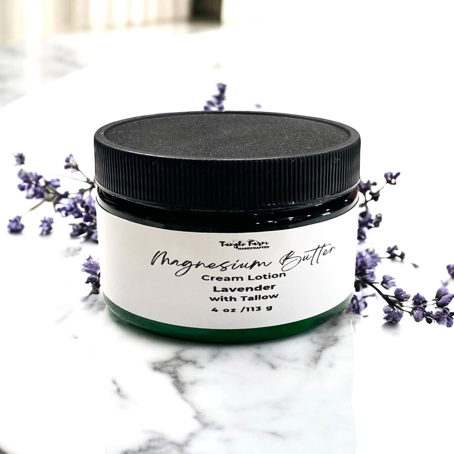 Lavender scented Magnesium Butter lotion with Tallow 4oz