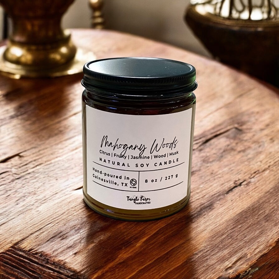 Mahogany woods 8oz scented with mahogany teakwood