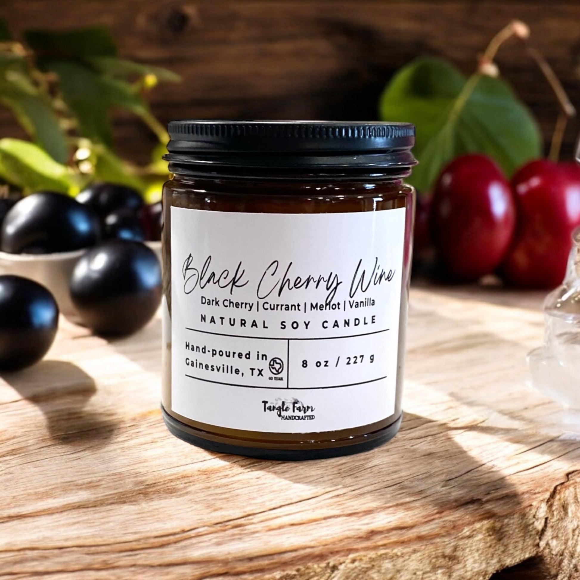 Black Cherry Wine 8oz Soy candle