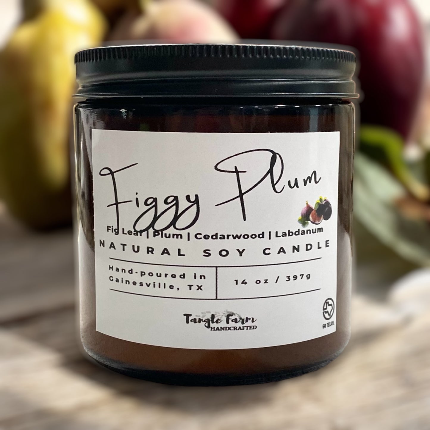 Dark fig and plum soy candle