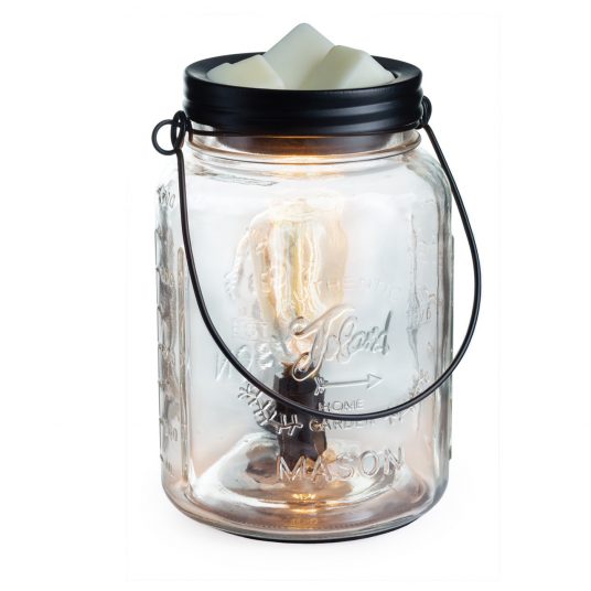 Glass Mason Jar Vintage Bulb Illumination Fragrance Warmer