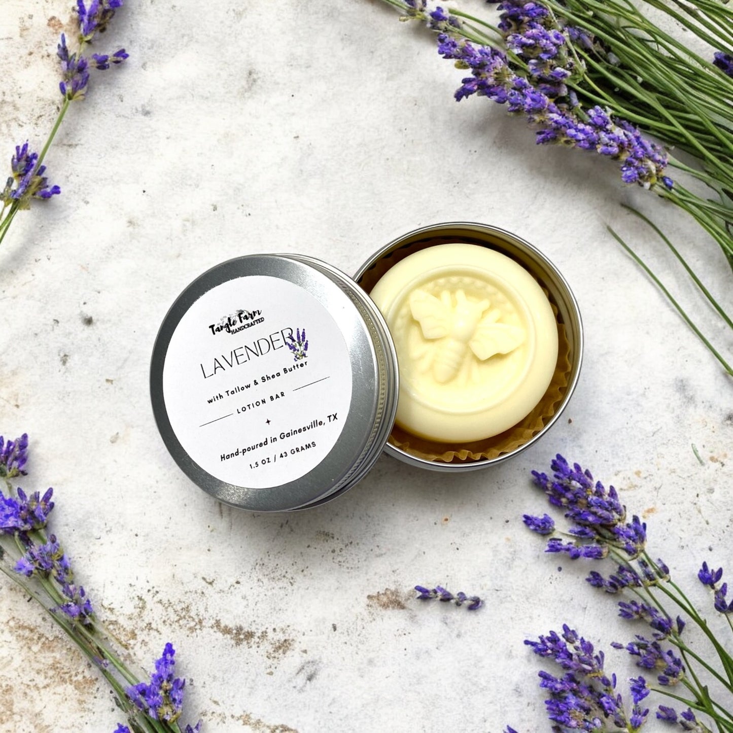 Lavender Scented Tallow Lotion Bar