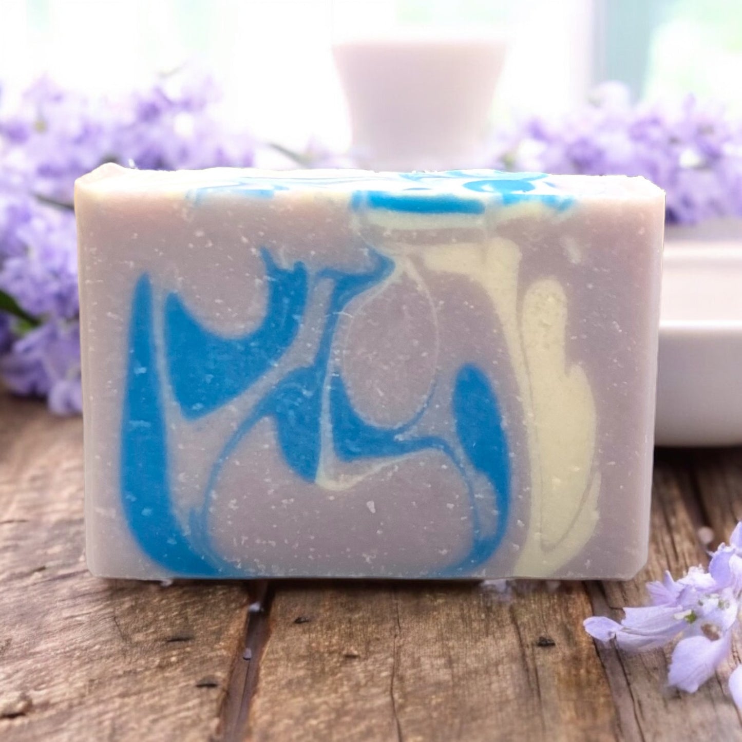 Cold process soap lilac scent.