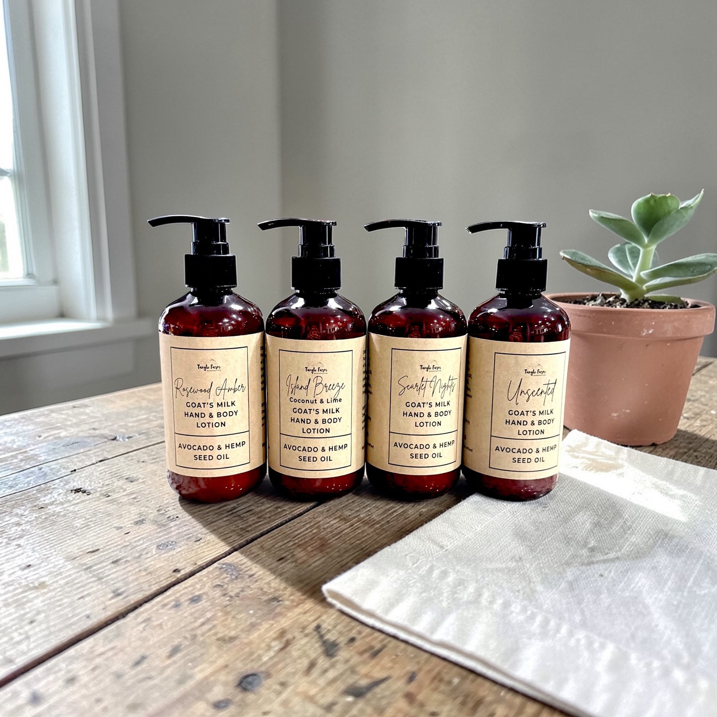 Goats milk lotion in 8oz pump bottle