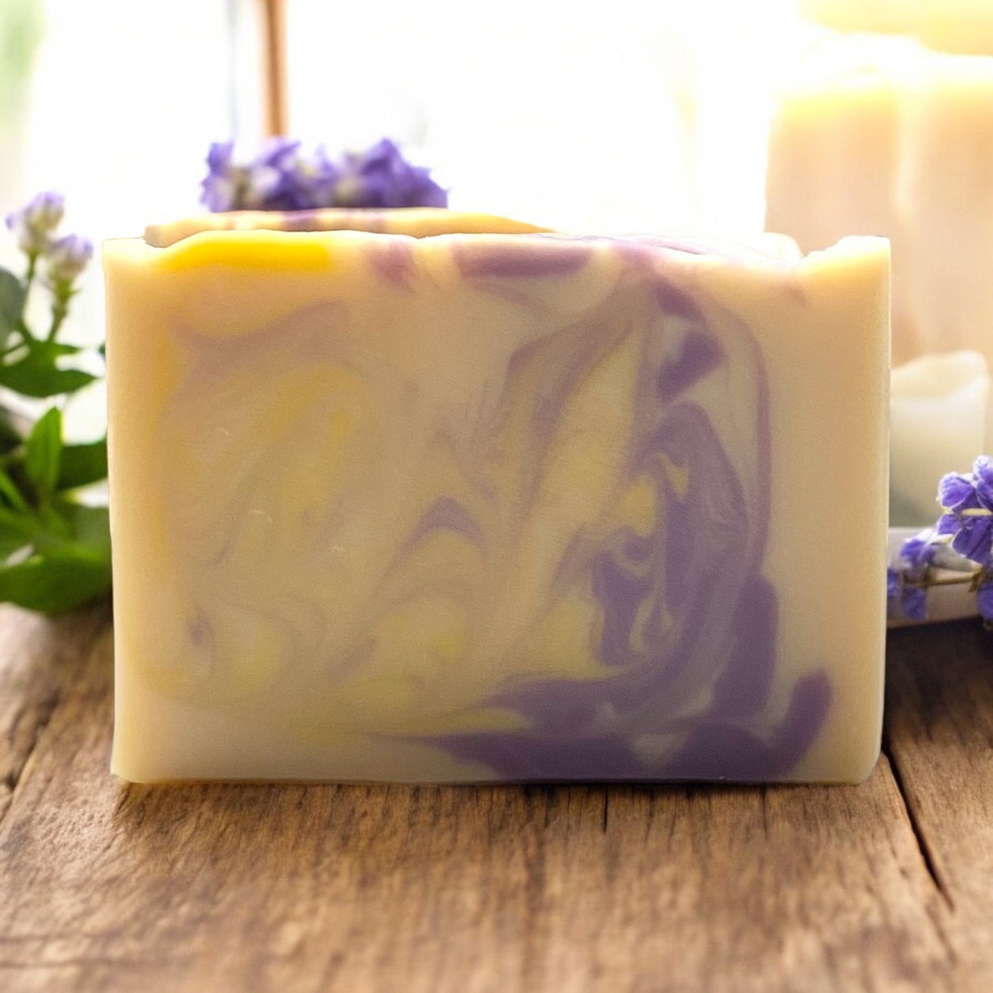 Lavender and chamomile handcrafted soap