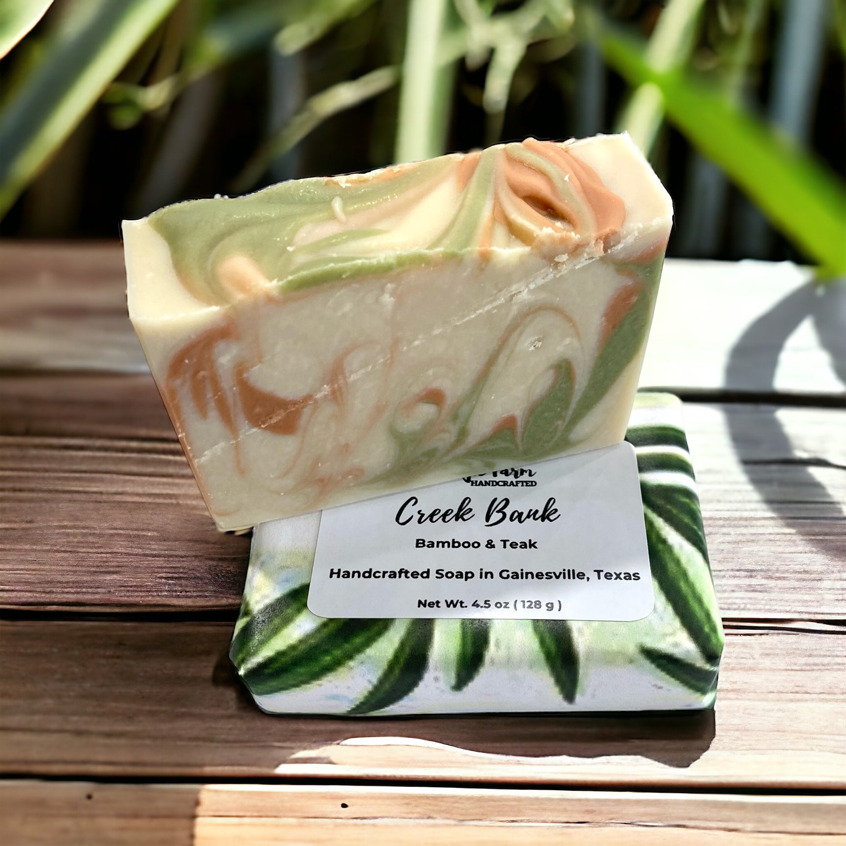 bamboo and teak soap, artisan soap, creek bank