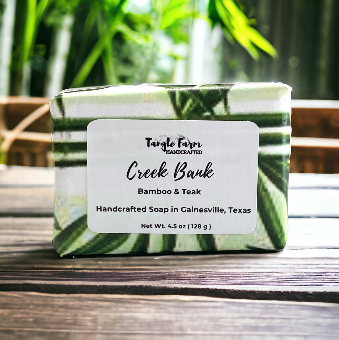 bamboo and teak soap, artisan soap, creek bank