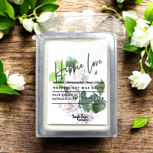 honeysuckle jasmine love hippie wax melt tart