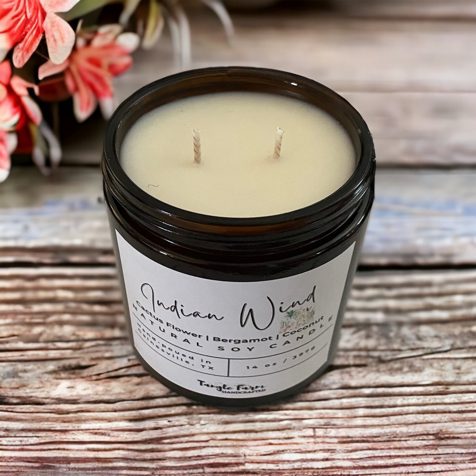 baja cactus blossom scent soy candle indian wind