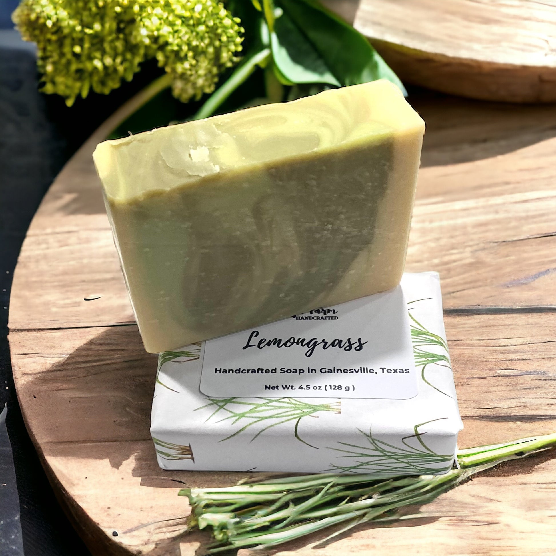 lemongrass artisan soap, lemongrass essential oil