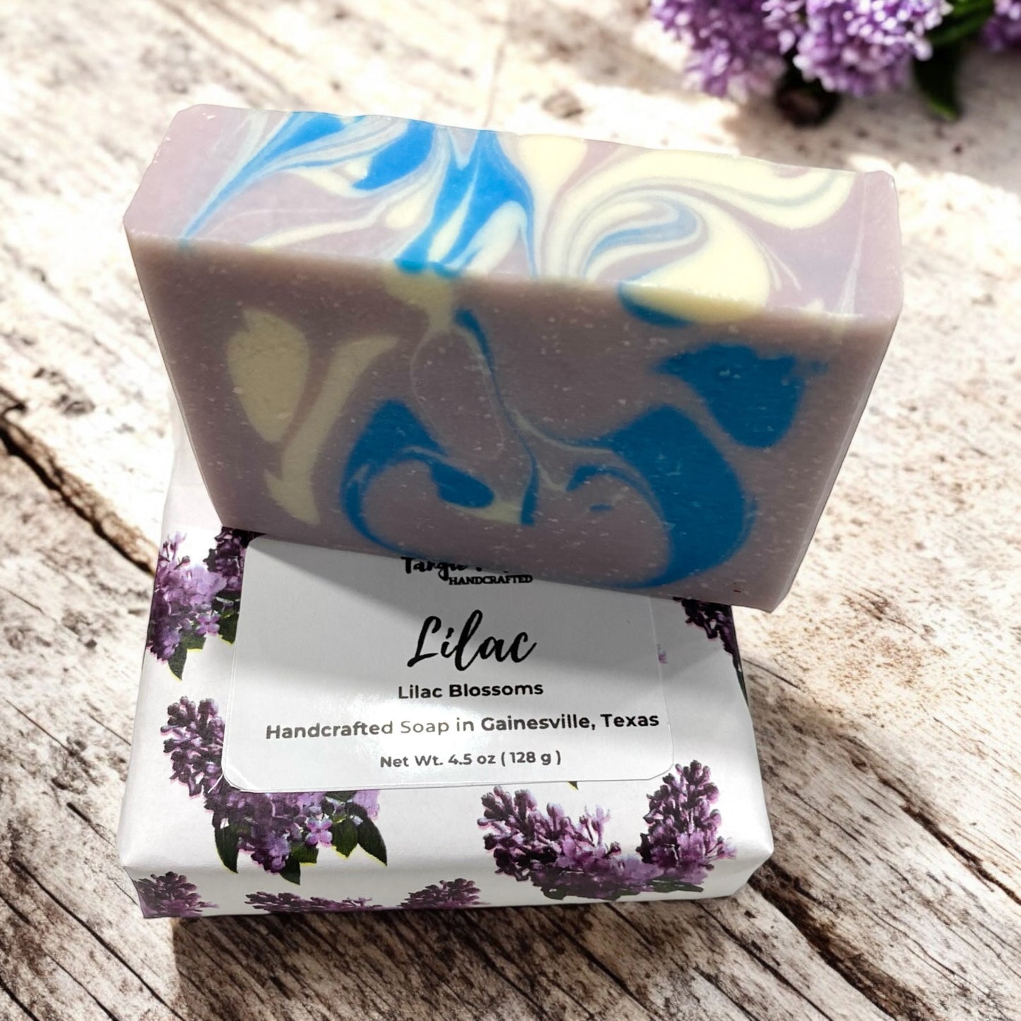 Lilac bar soap cold processed soap