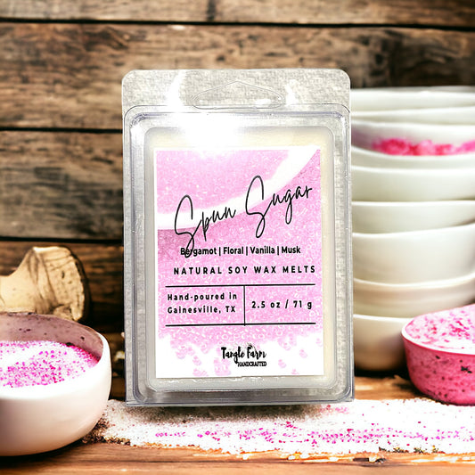 pink sugar spun sugar wax melt