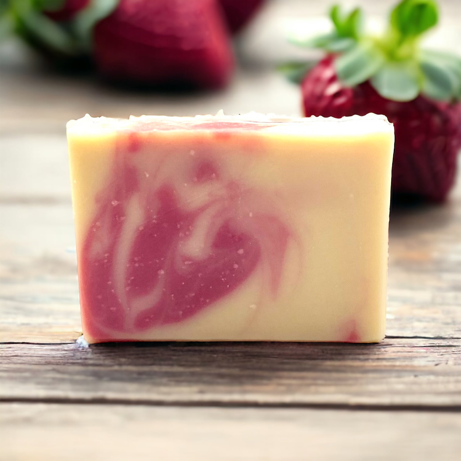 strawberry and cream artisan soap