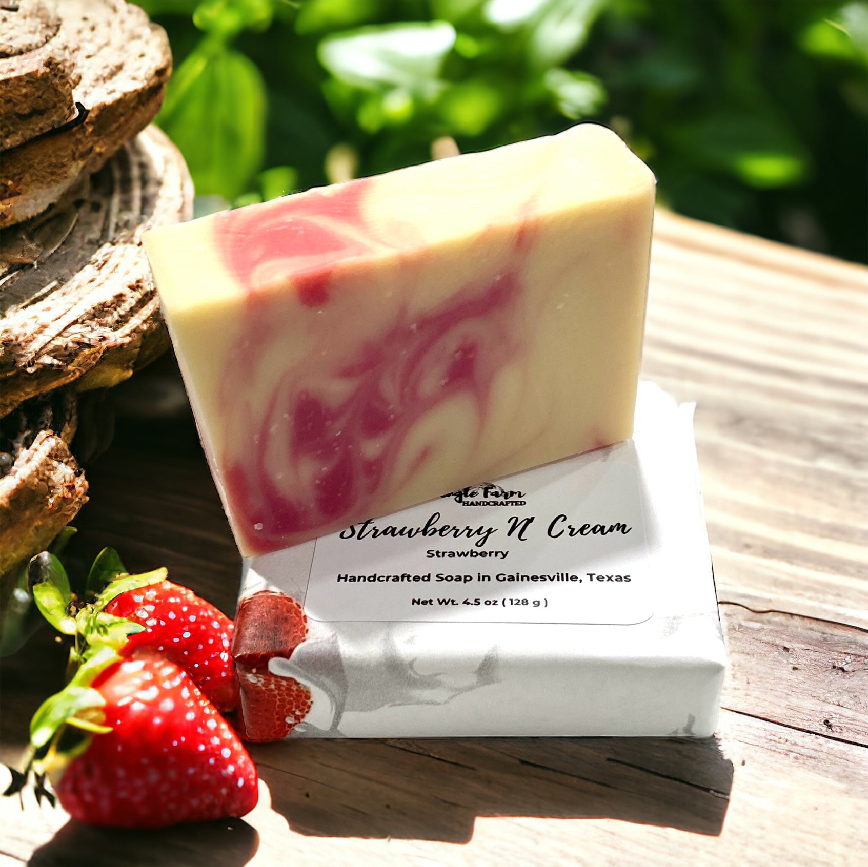 strawberry and cream artisan soap