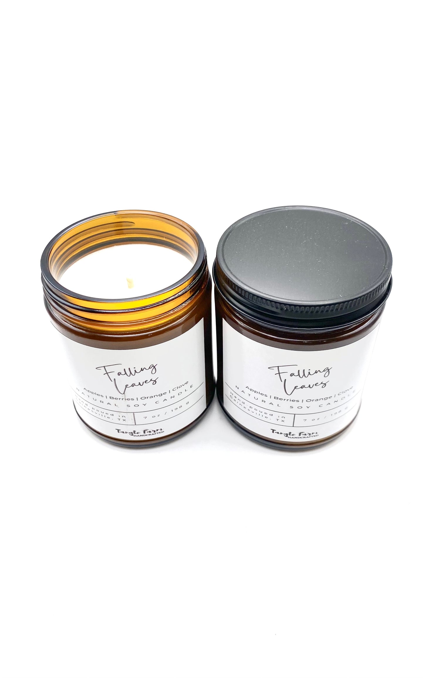 falling leaves soy candle