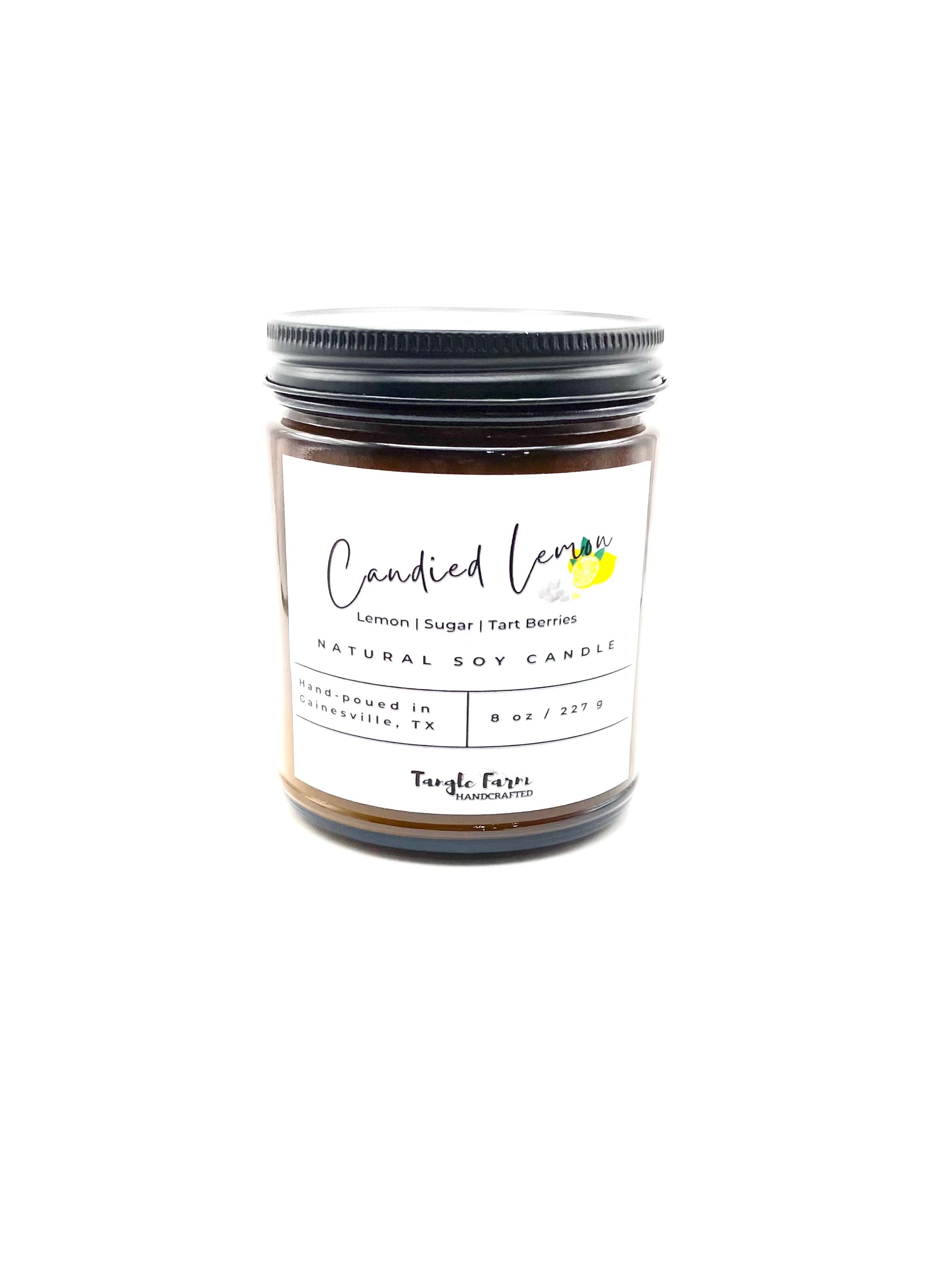 sugared lemon candied sweet soy candle