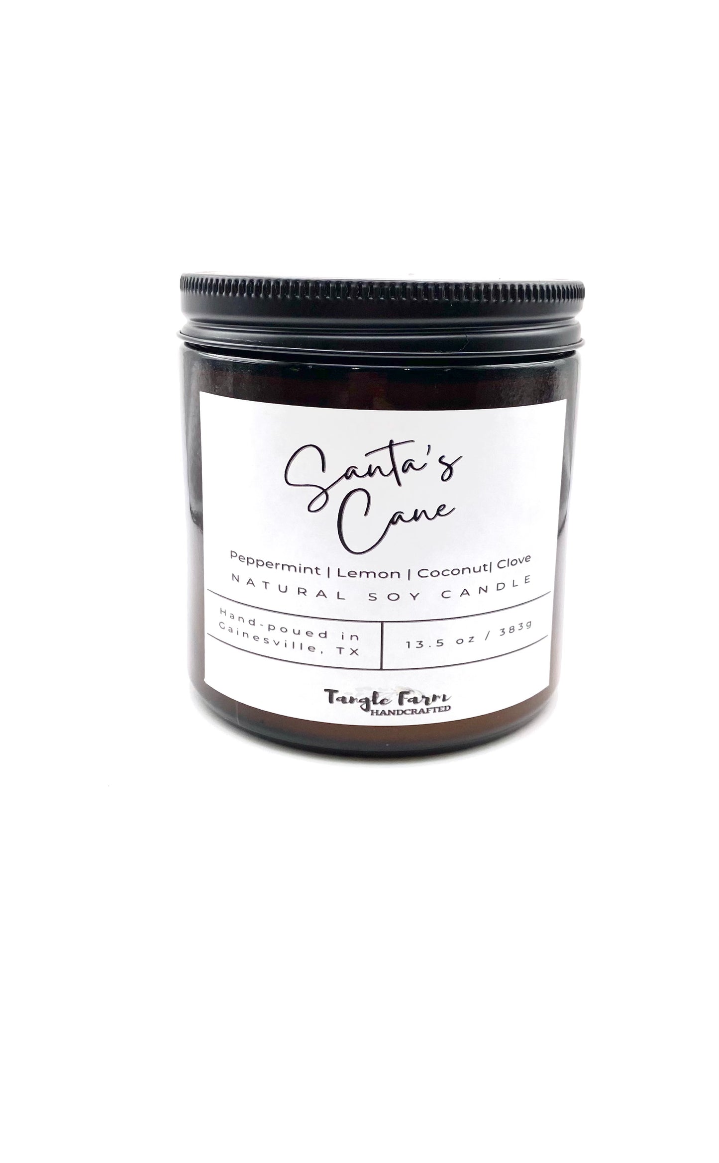 Santa's Cane Soy Candle