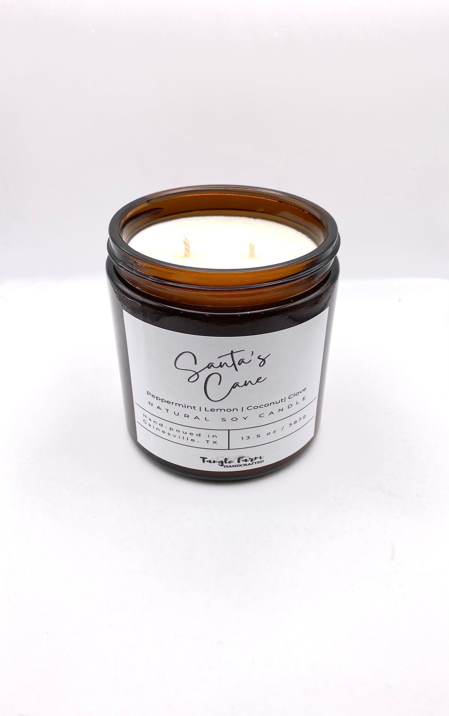 Santa's Cane Soy Candle